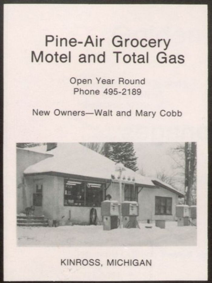 Pine-Air Grocery and Total Gas (Pine-Air Motel) - 1979 Rudyard High Yearbook Ad (newer photo)